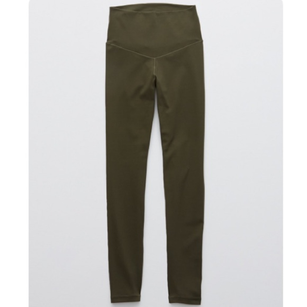Aerie Offline Real Me High-Waisted Olive Green Leggings